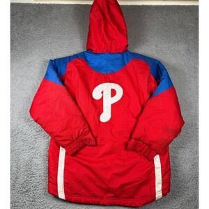 Vintage Adidas Philadelphia Phillies Jacket Youth Large Red MLB Baseball Y2K